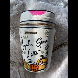 Betsey Johnson pumpkin spice latte crossbody bag